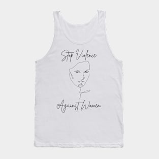 Stop Violence Against Women - LineArt Tank Top